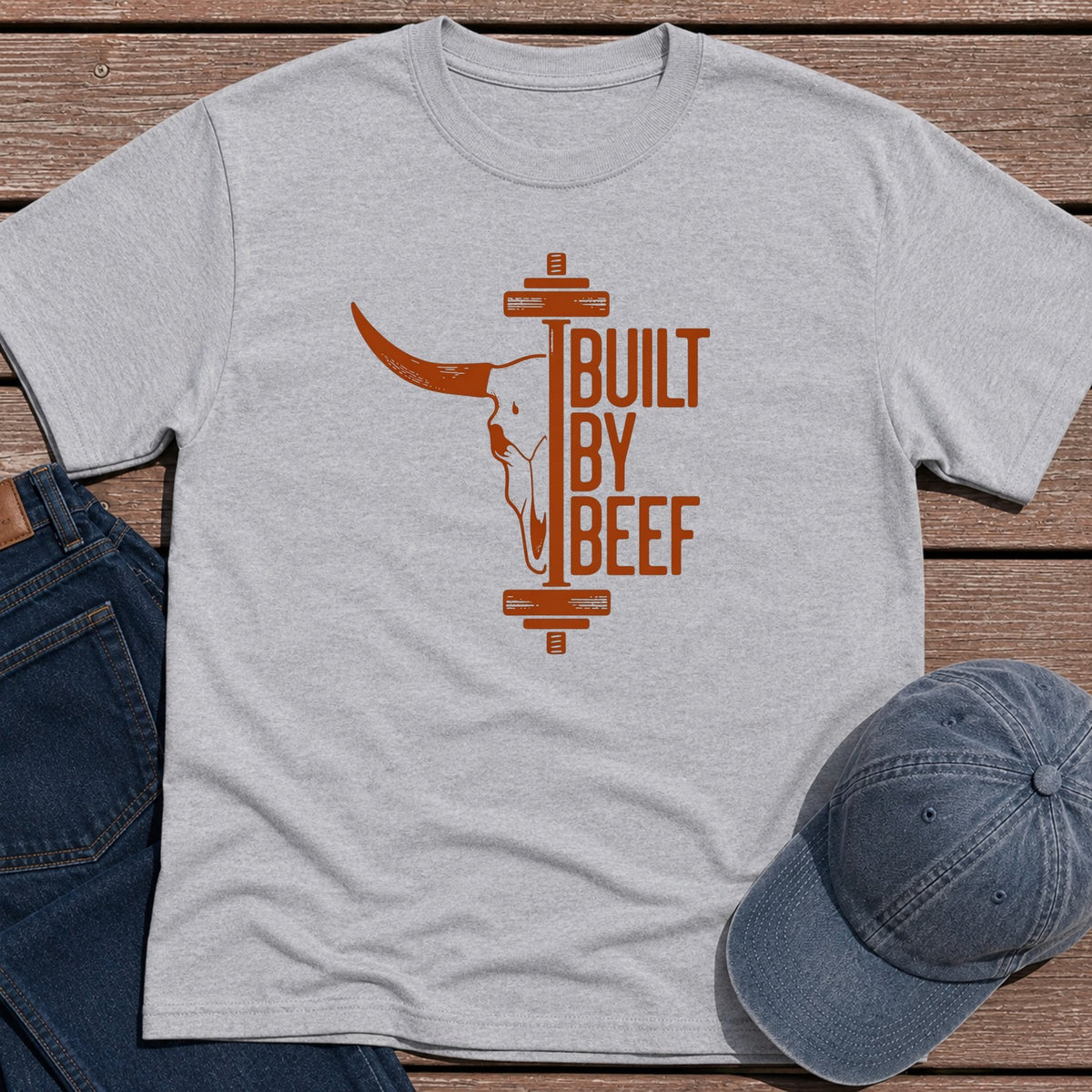 Barbell Beef T-Shirt - Sport Grey