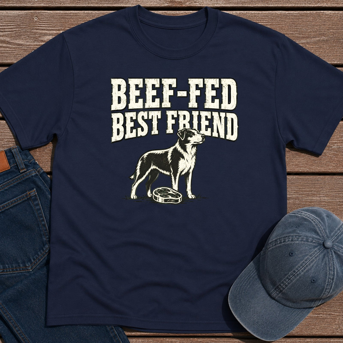 Beef-Fed BFF T-Shirt - Navy