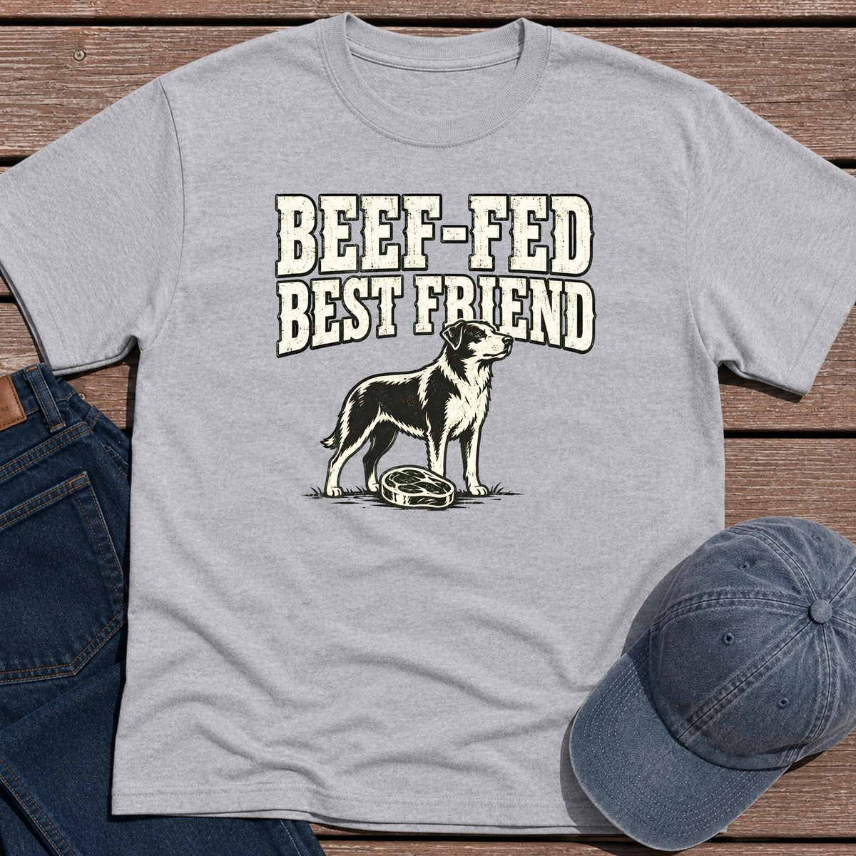 Beef-Fed BFF T-Shirt - Sport Grey
