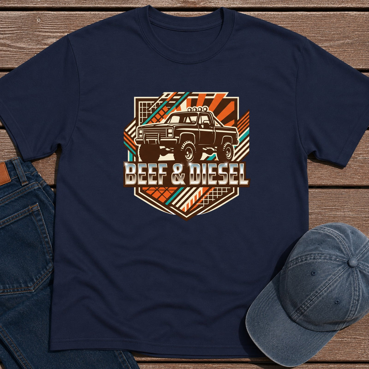 Beef & Diesel T-Shirt - Navy