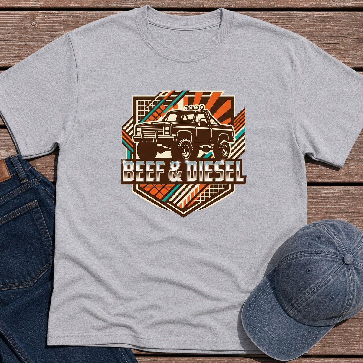 Beef & Diesel T-Shirt - Sport Grey