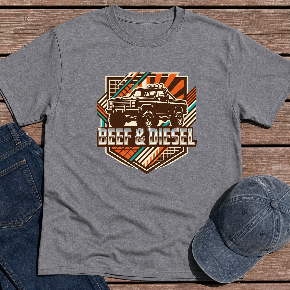 Beef & Diesel T-Shirt - Tweed