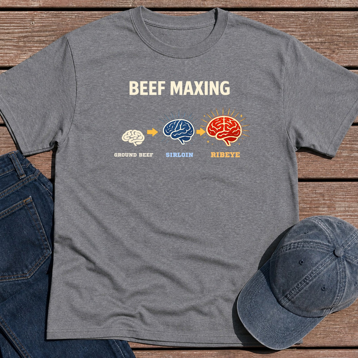 Beef Brain T-Shirt - Tweed
