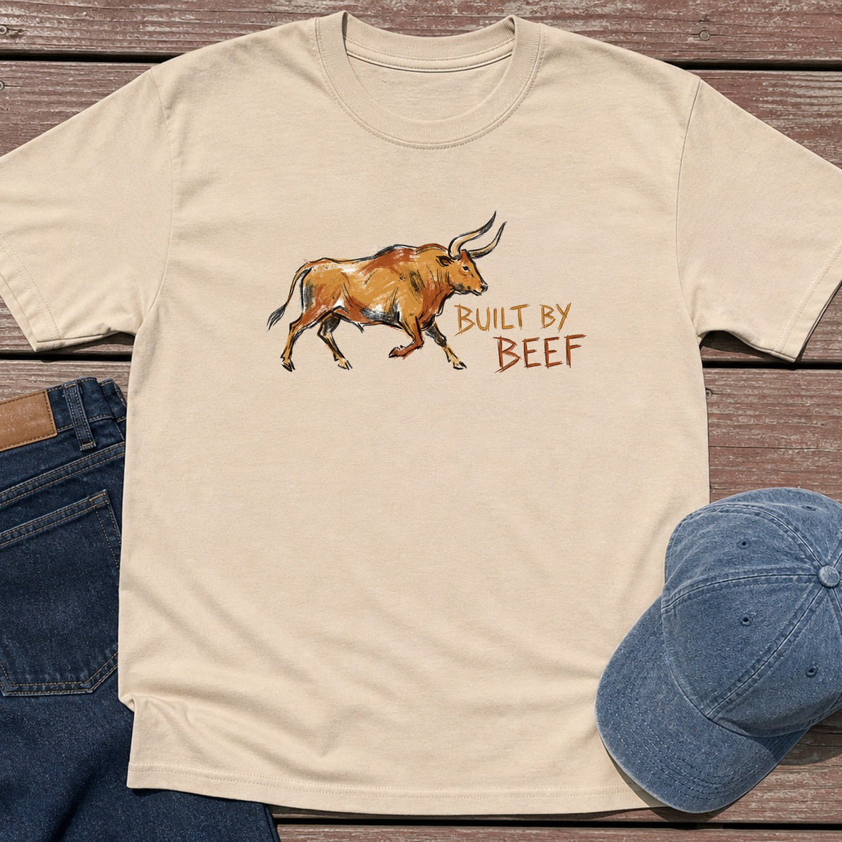 Beef Cave T-Shirt - Sand