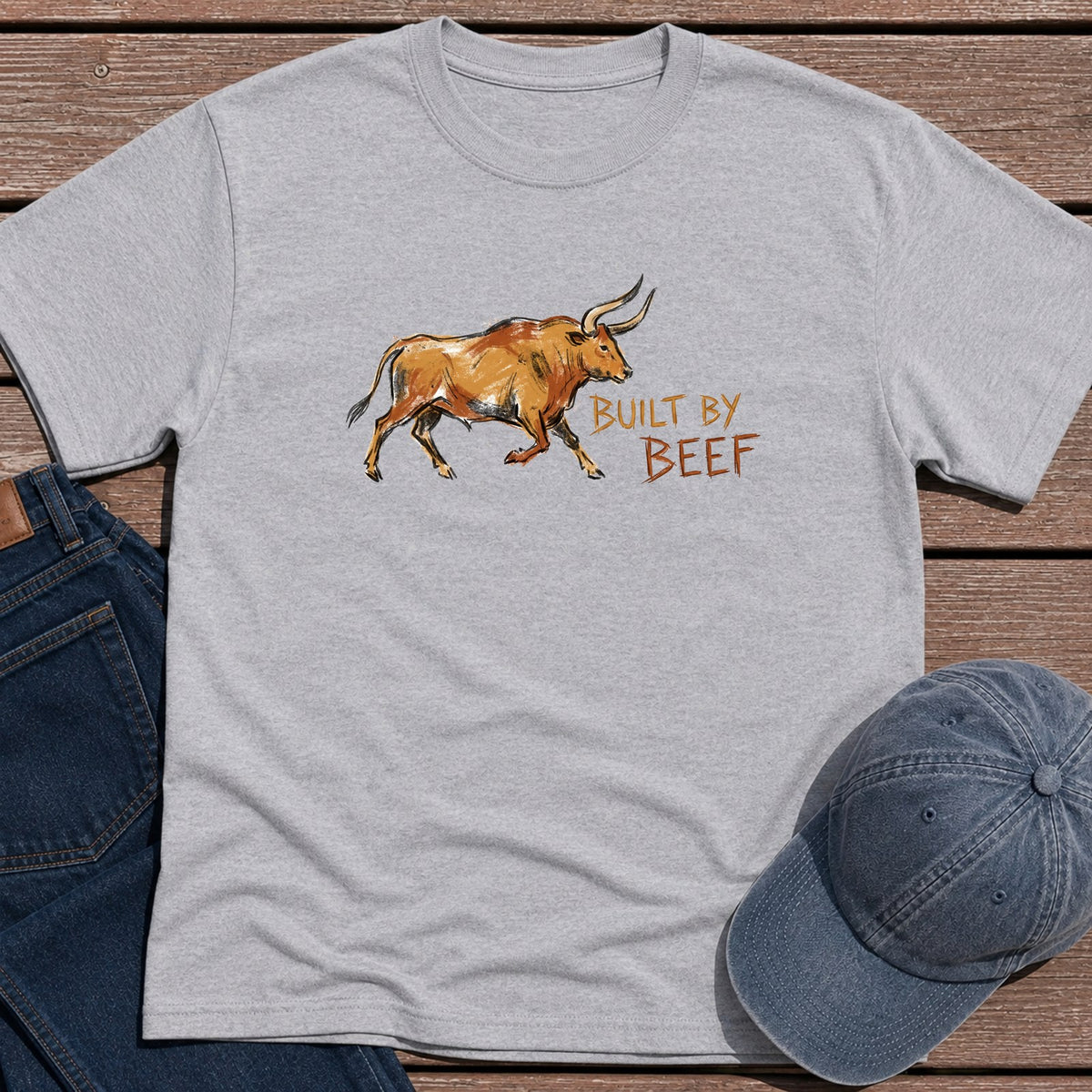 Beef Cave T-Shirt - Sport Grey