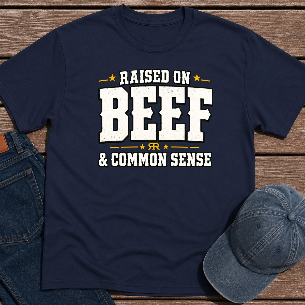 Beef & Sense T-Shirt - Navy