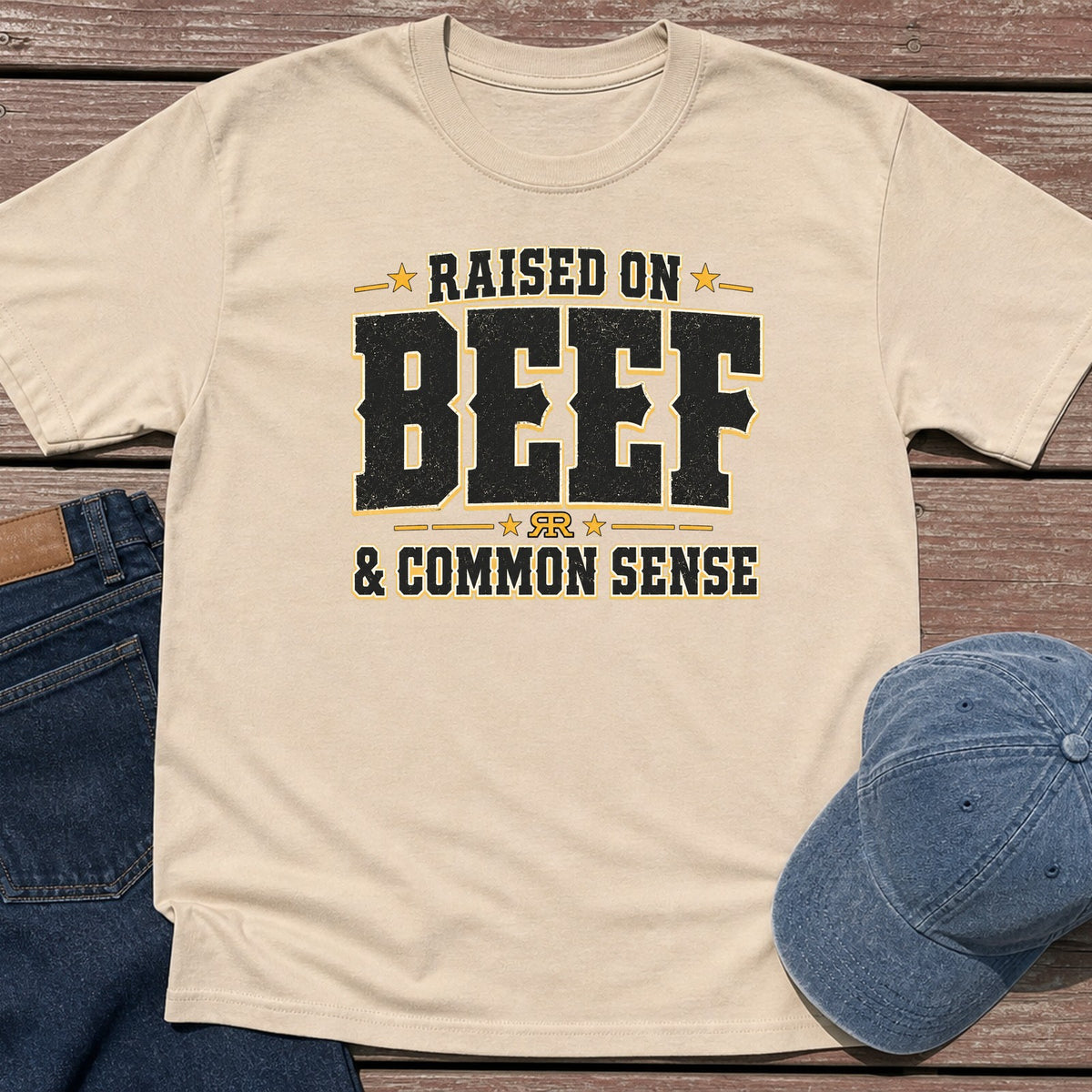 Beef & Sense T-Shirt - Sand