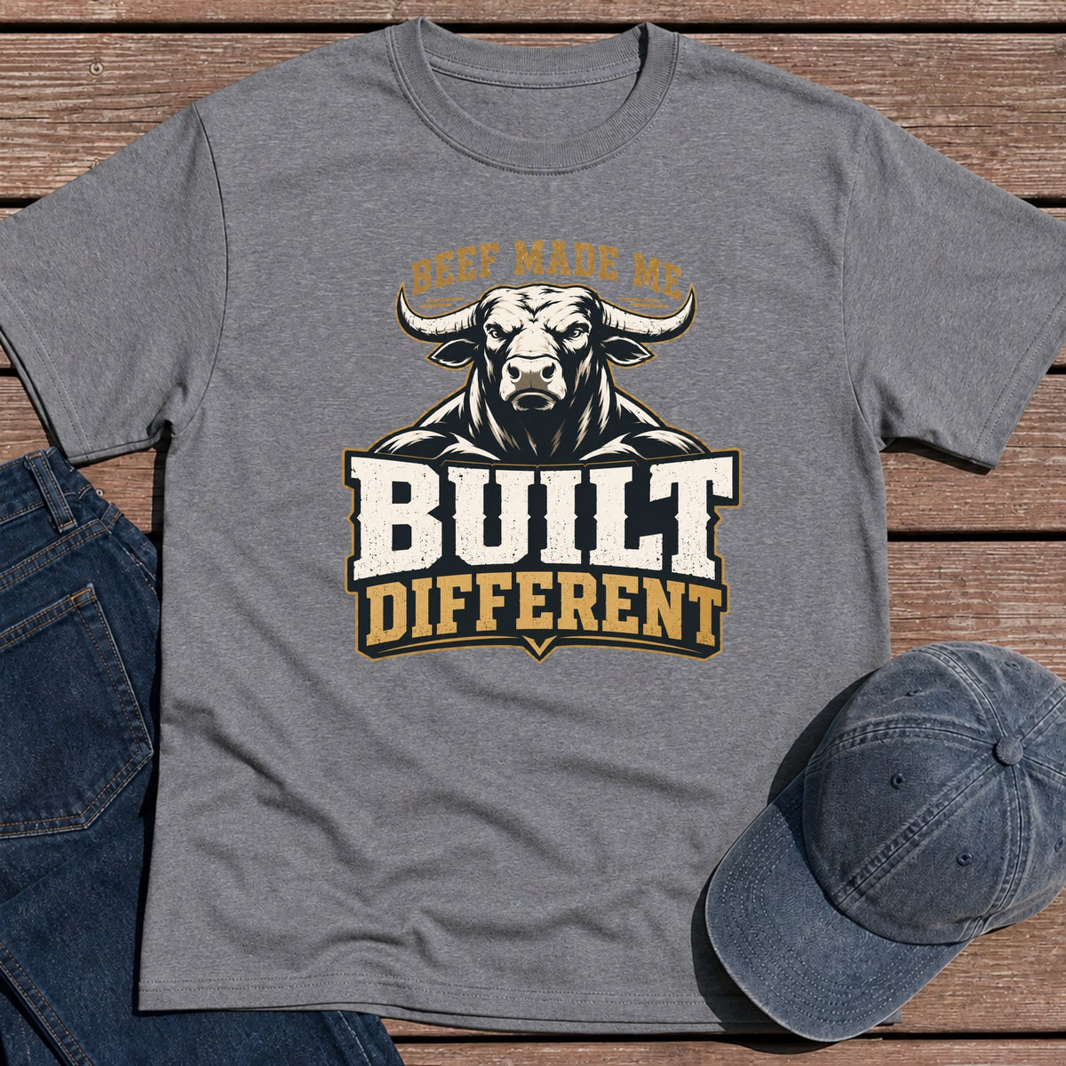 Beef Made Me T-Shirt - Tweed