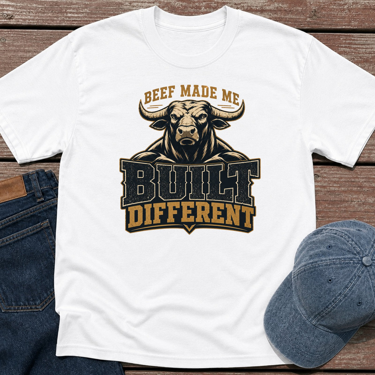 Beef Made Me T-Shirt - White