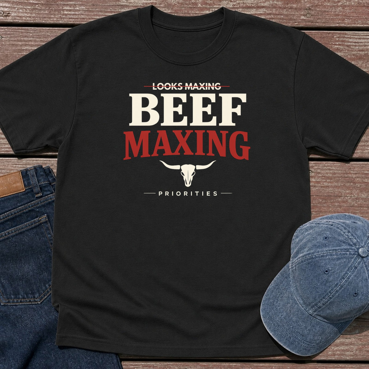 Beef Maxing T-Shirt - Black