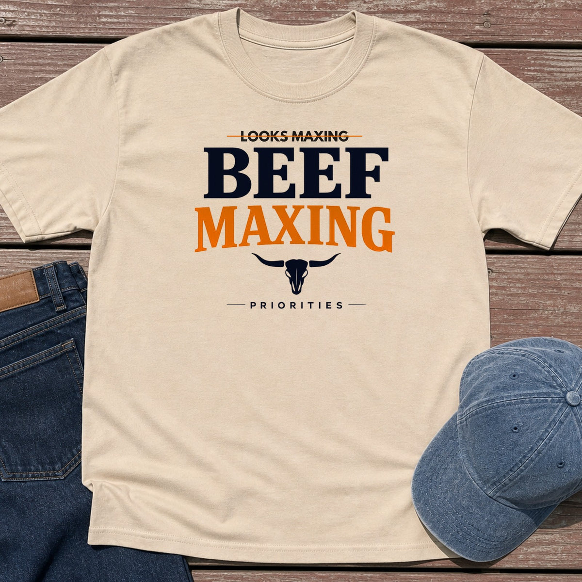Beef Maxing T-Shirt - Sand