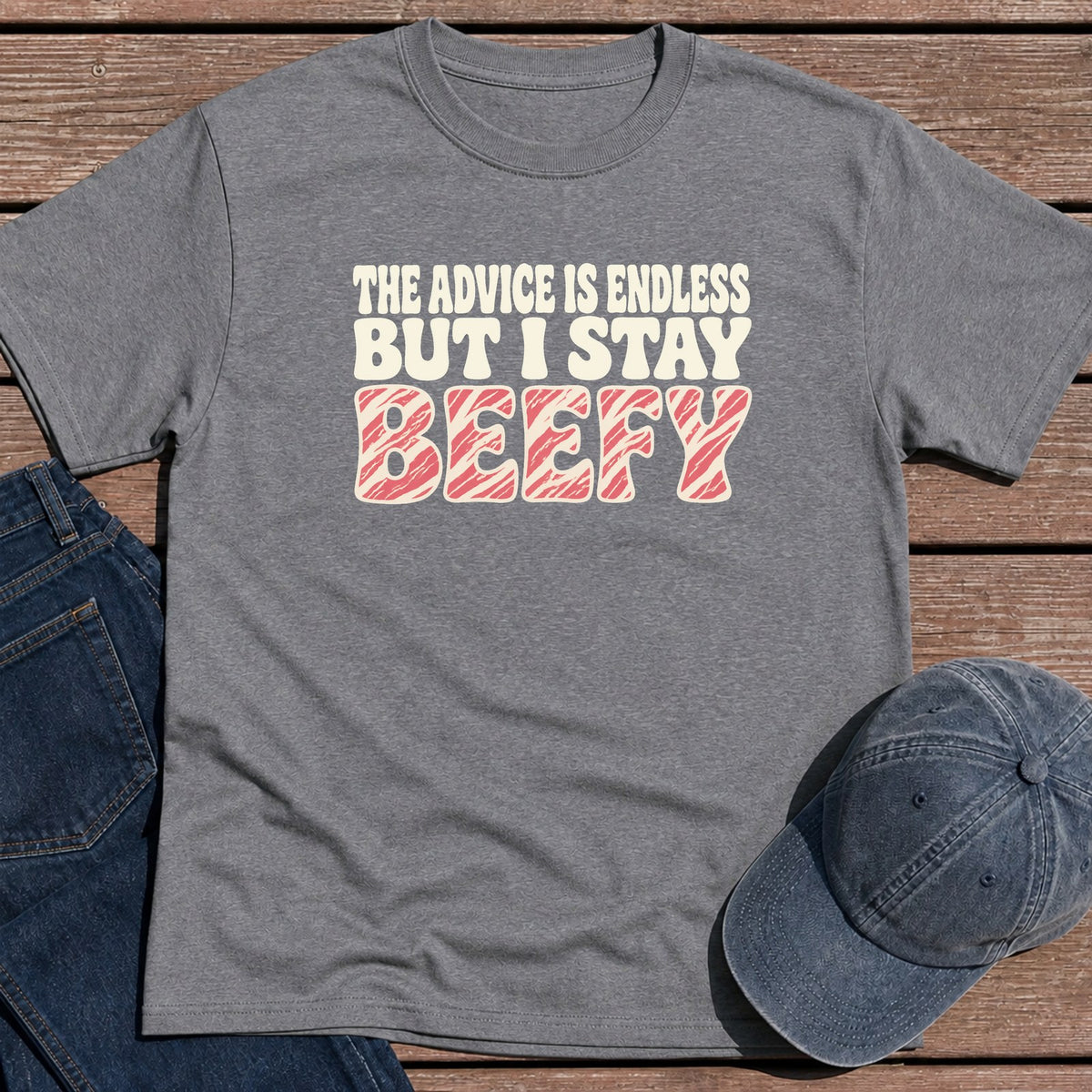 Stay Beefy T-Shirt - Tweed