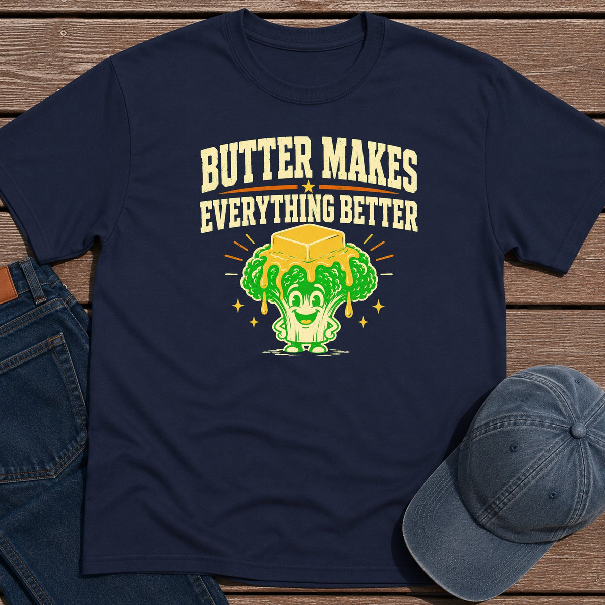 Better with Butter T-Shirt - Navy