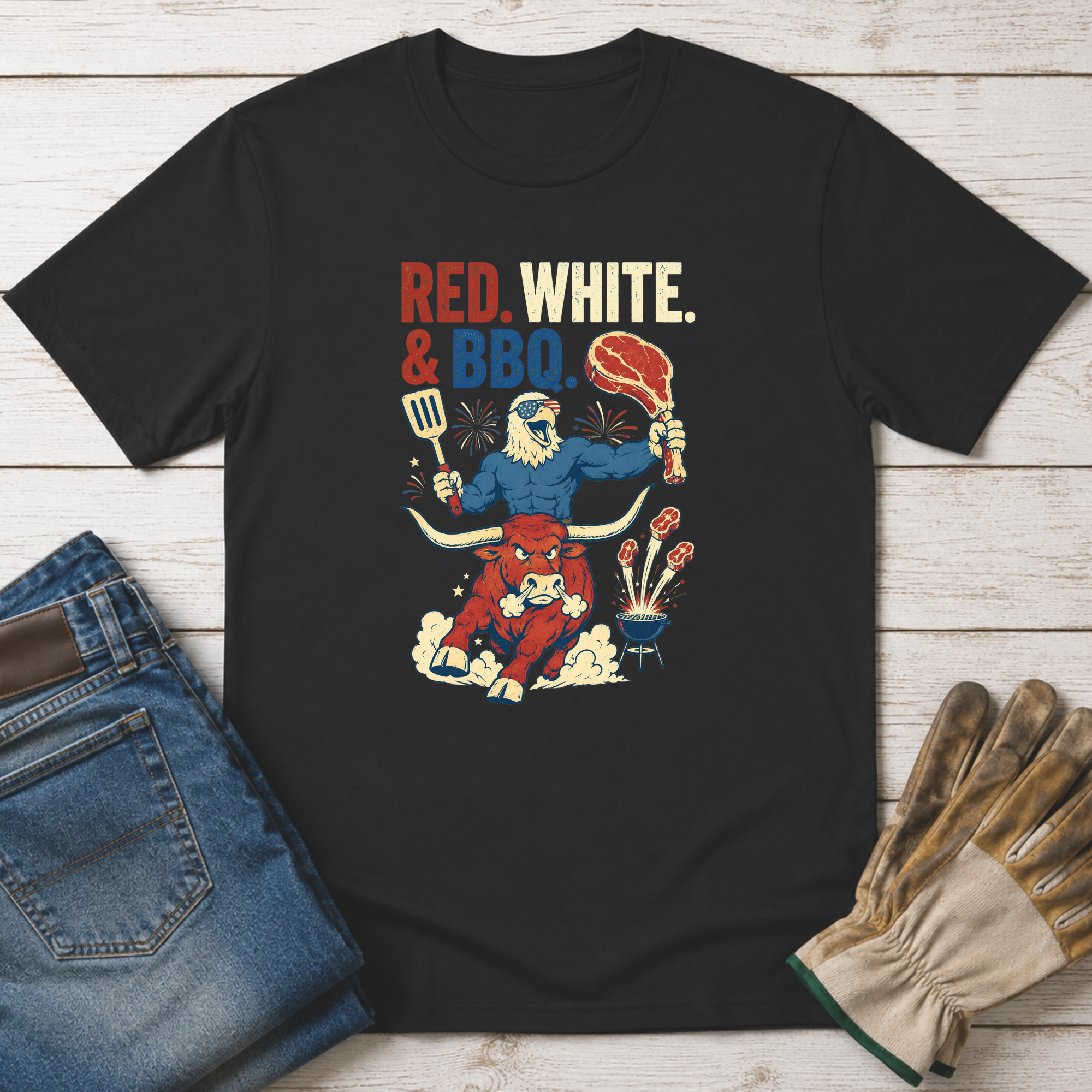 Red White BBQ T-Shirt
