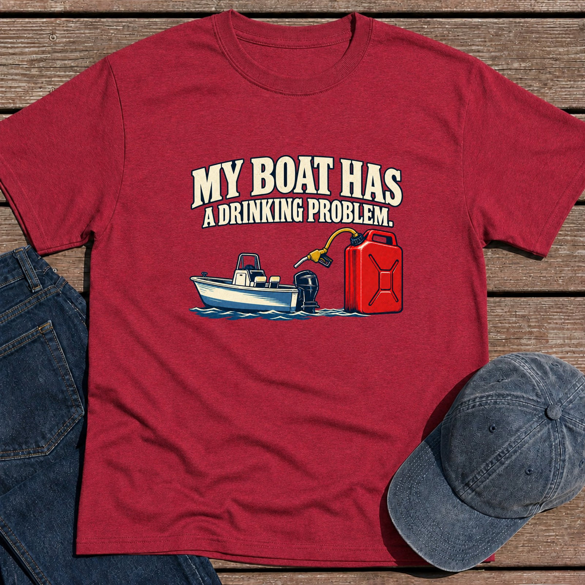 Boat Problem T-Shirt - Antique Cherry Red