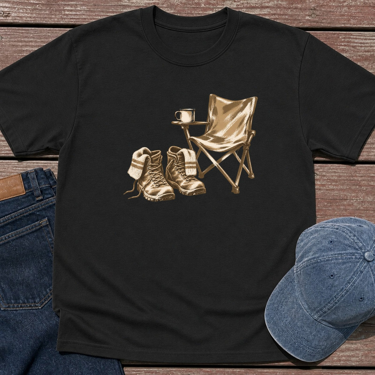 Boots Off T-Shirt - Black