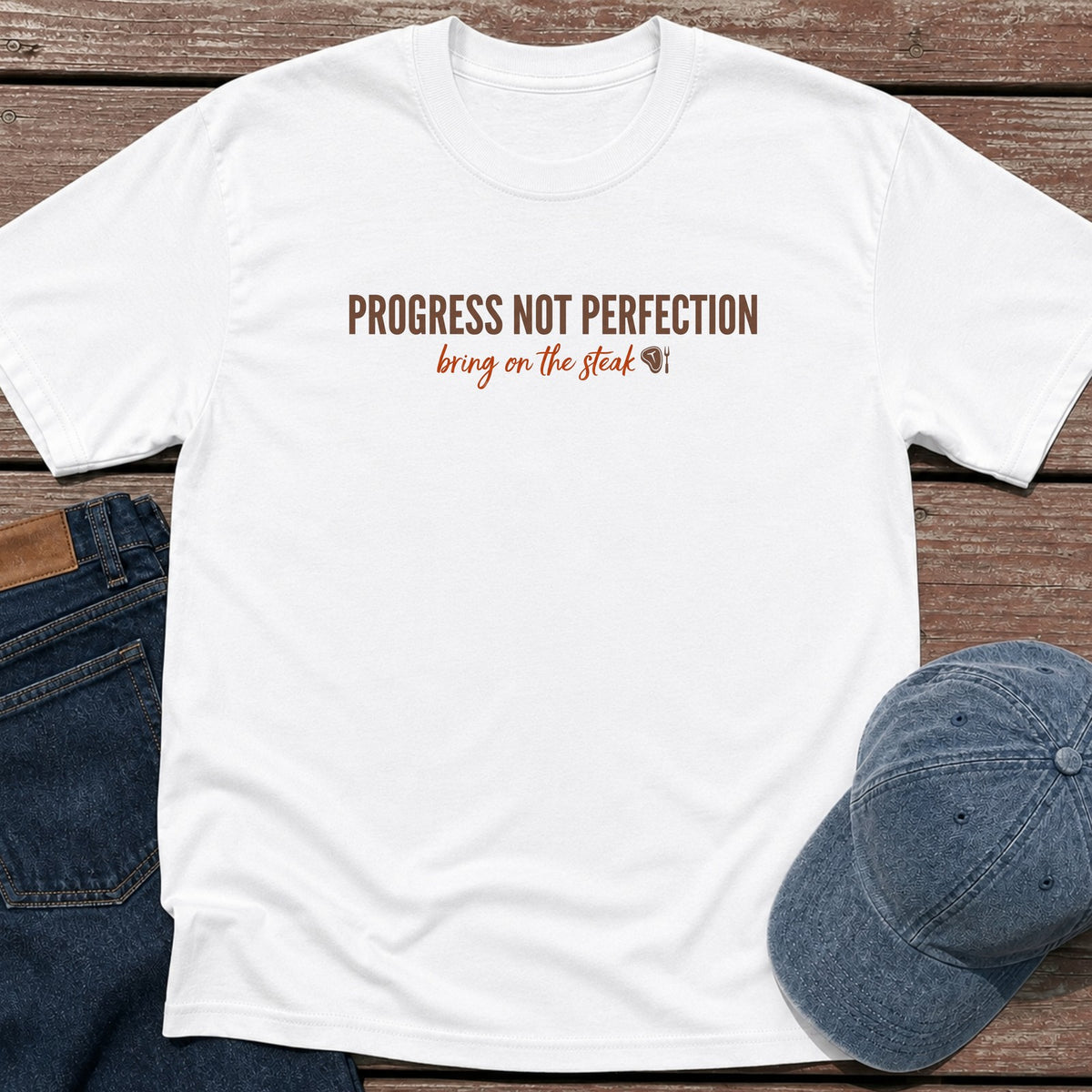 Bring on Steak T-Shirt - White