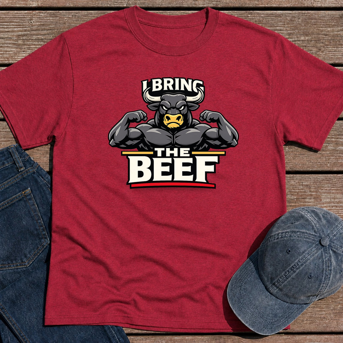 Bring the Beef T-Shirt - Antique Cherry Red