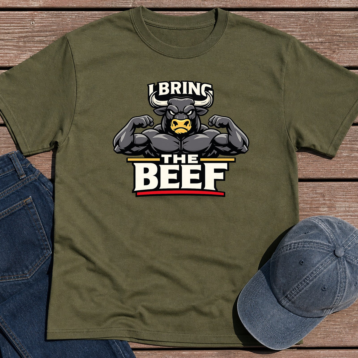 Bring the Beef T-Shirt - Military Green