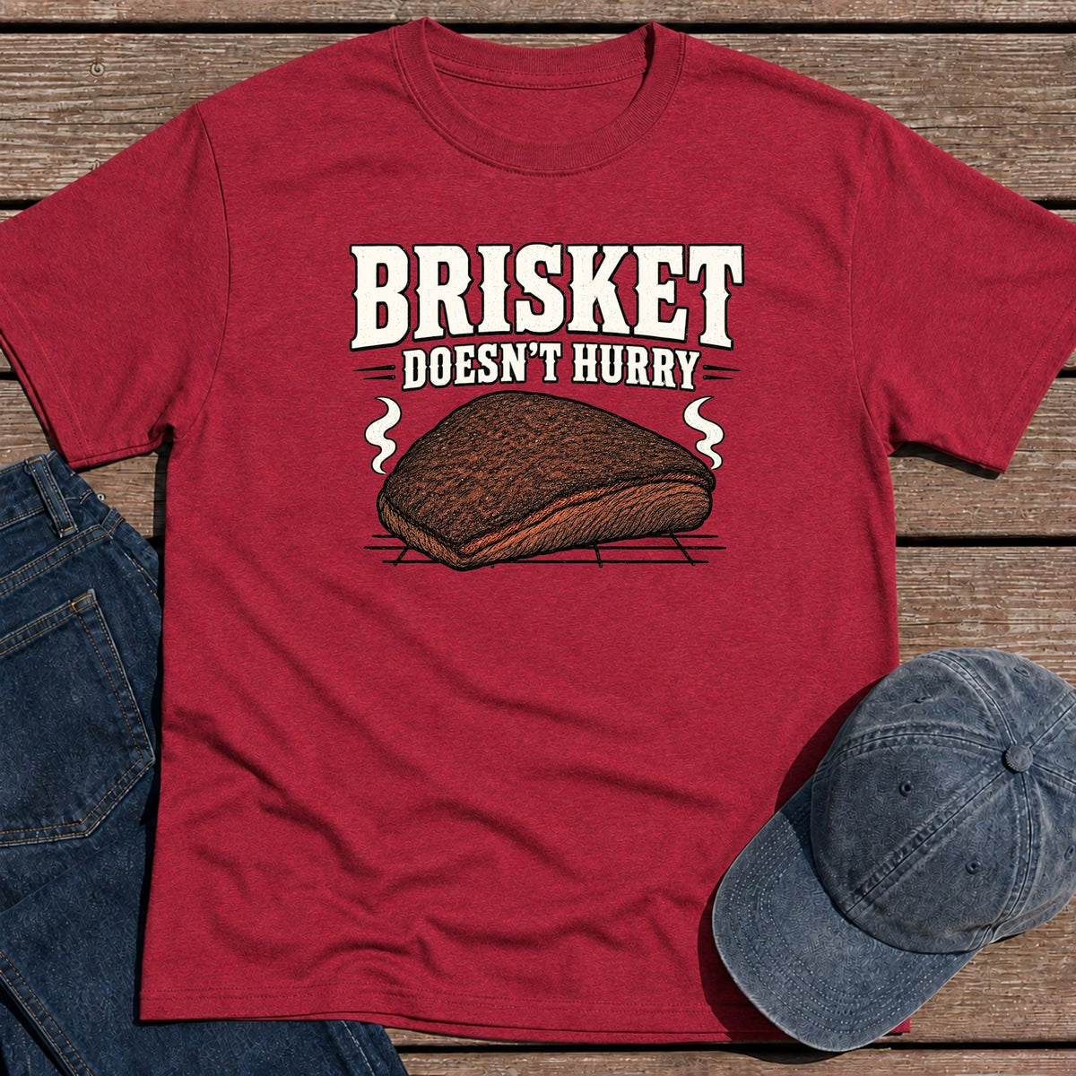 Brisket Hurry T-Shirt - Antique Cherry Red