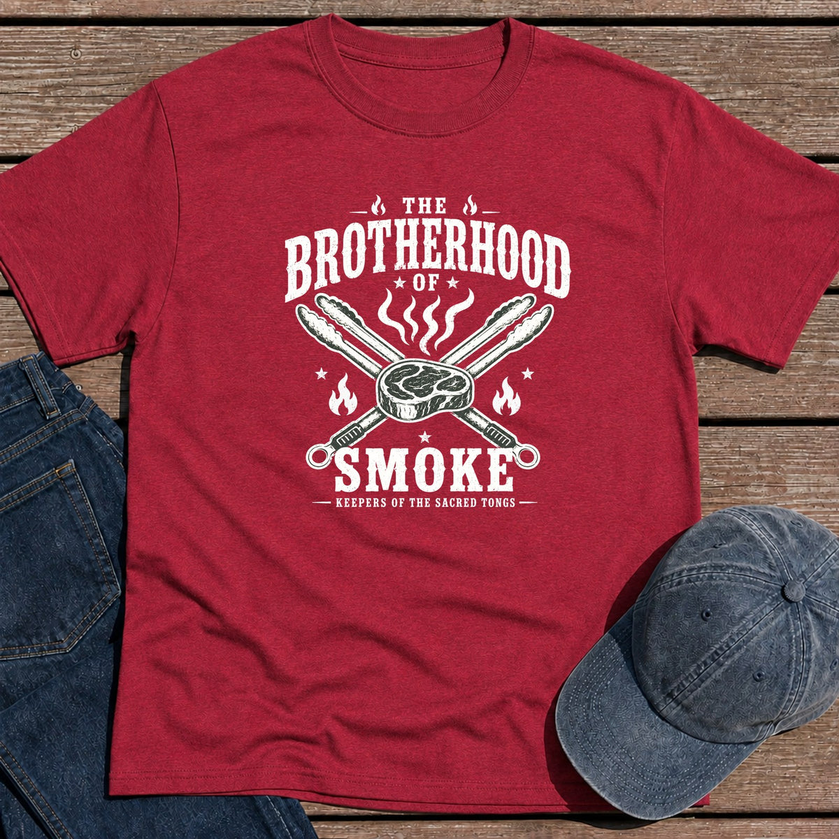 Brotherhood of Smoke T-Shirt - Antique Cherry Red
