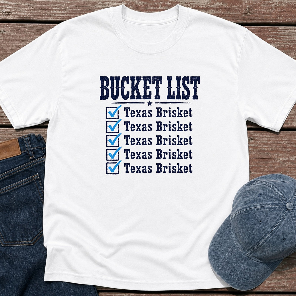 TX Bucket List T-Shirt - White