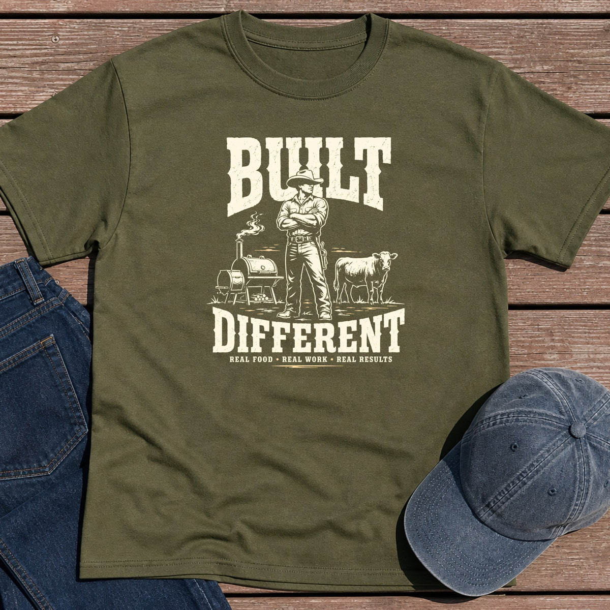 Built Different T-Shirt - Military Green