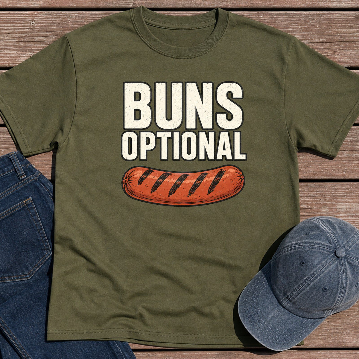 Buns Optional T-Shirt - Military Green