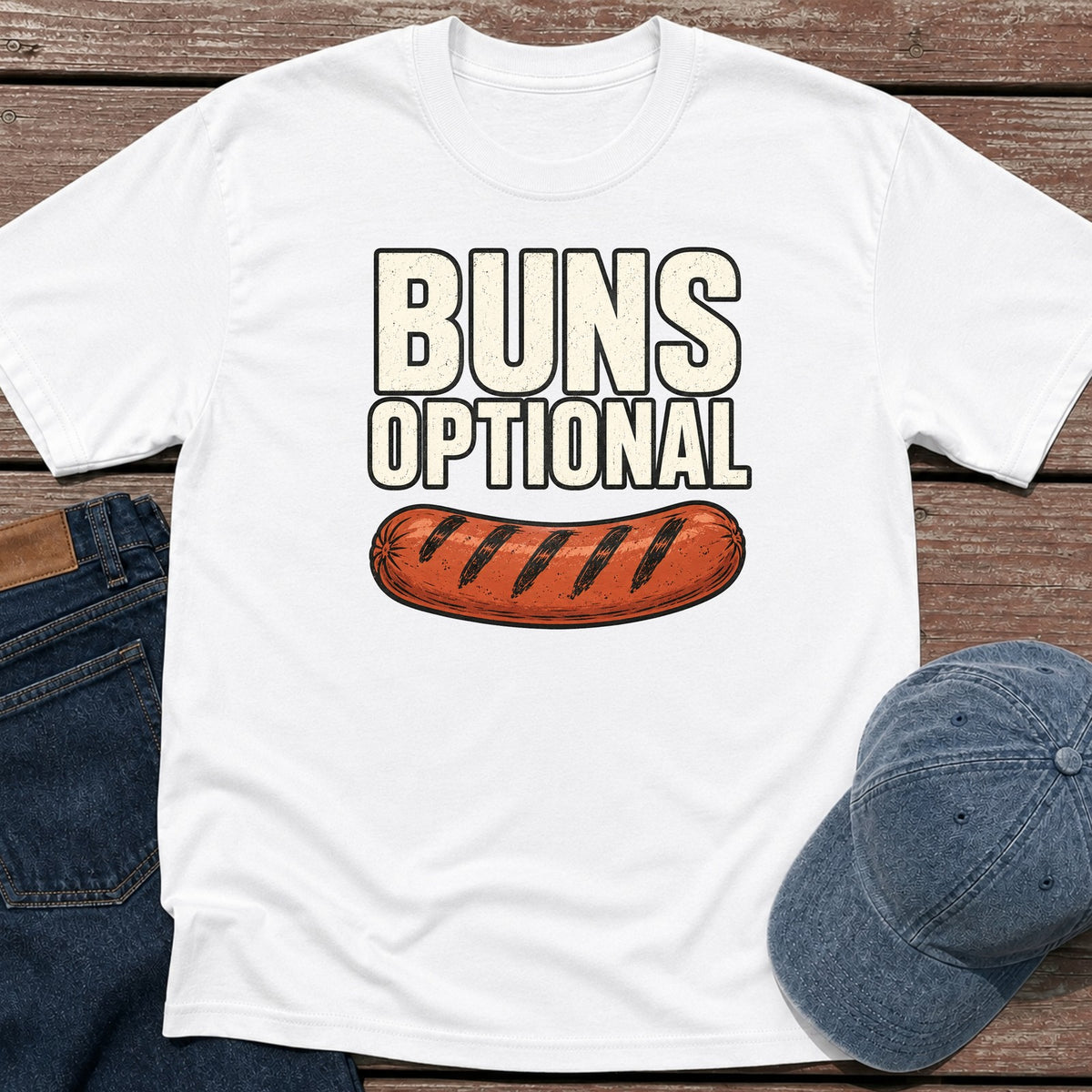 Buns Optional T-Shirt - White
