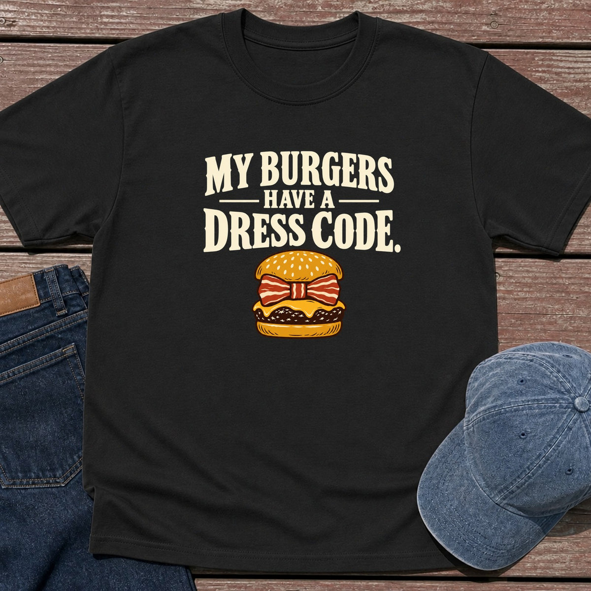 Burger Dress Code T-Shirt - Black