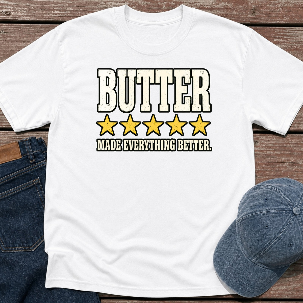 Butter Review T-Shirt - White