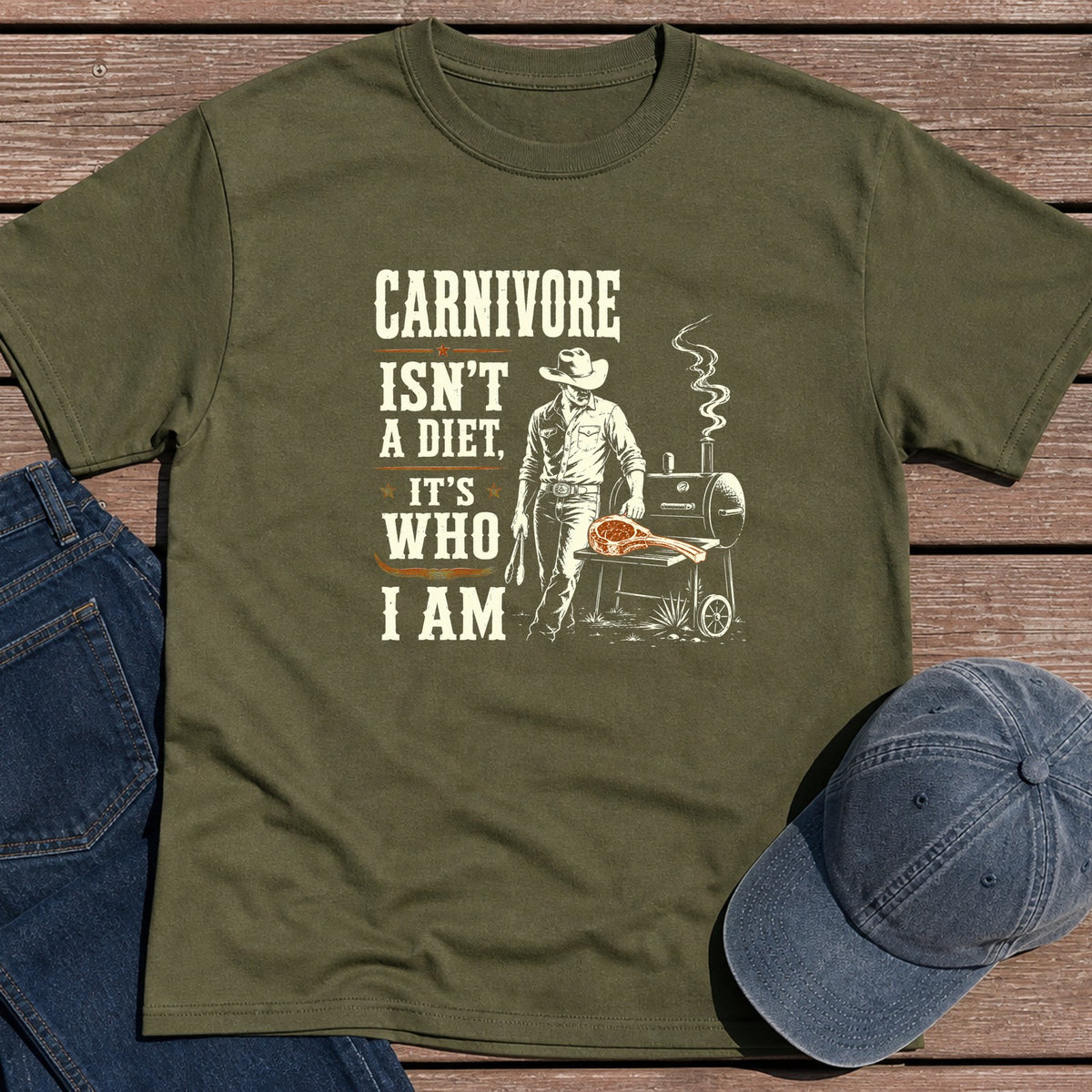 Carnivore Diet T-Shirt - Military Green