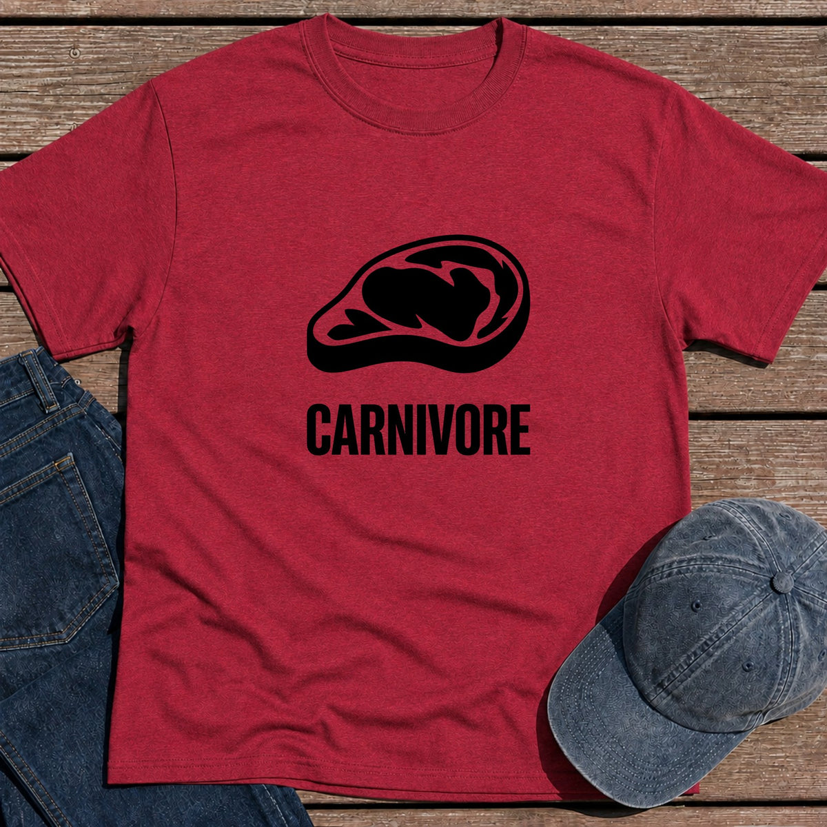 Simply Carnivore T-Shirt - Antique Cherry Red