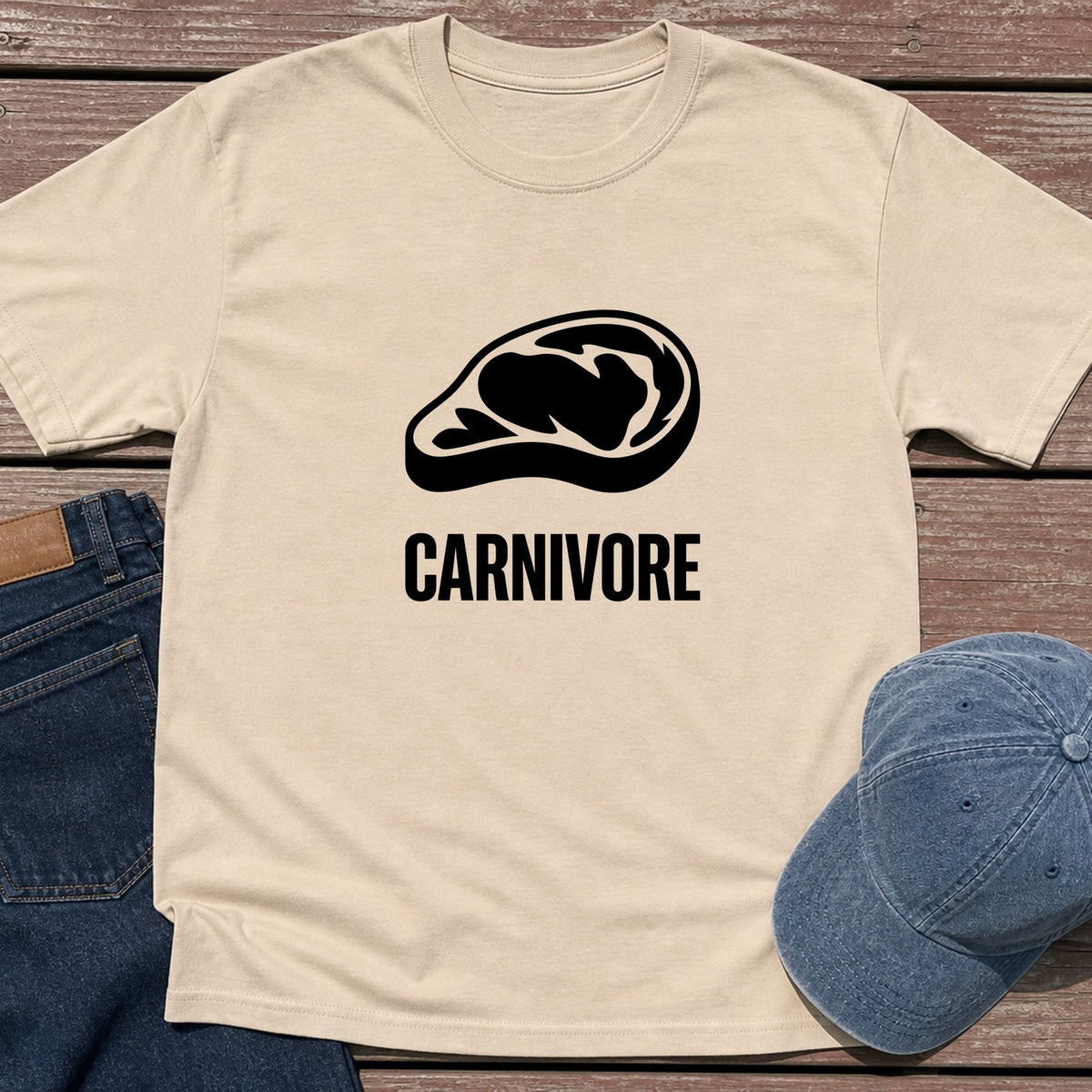Simply Carnivore T-Shirt - Sand
