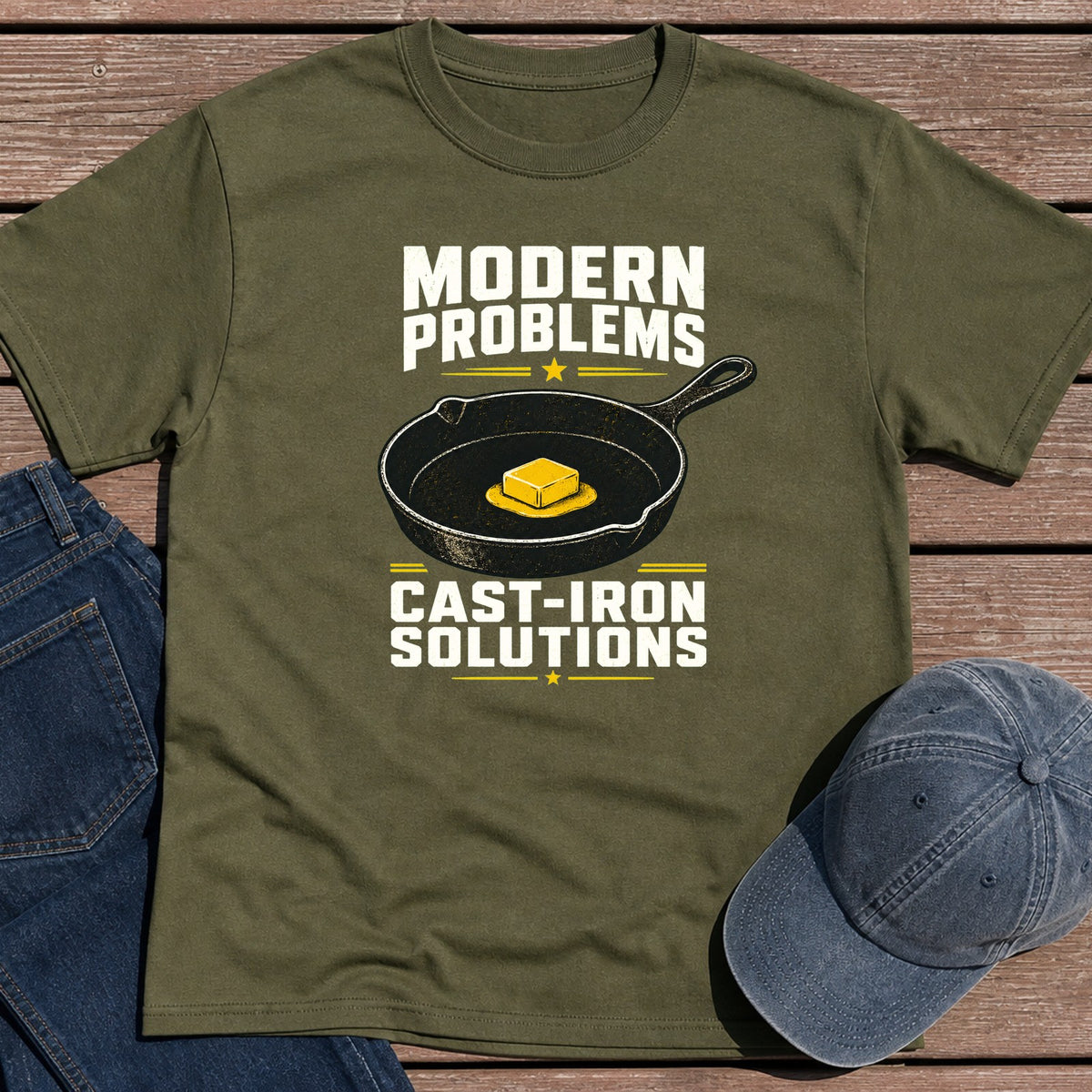 Cast-Iron T-Shirt - Military Green