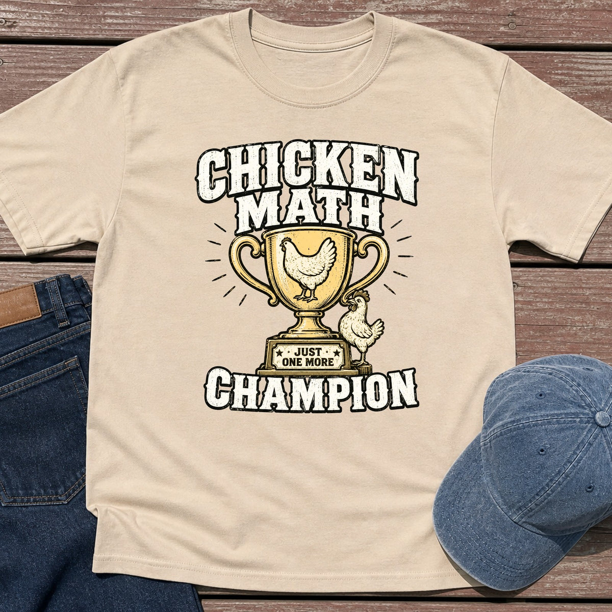 Chick Math Champ T-Shirt - Sand