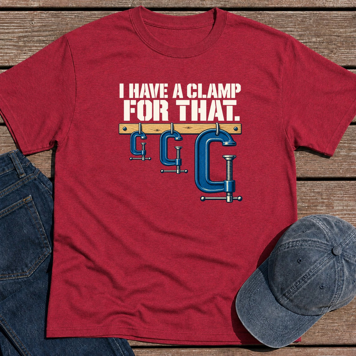 Clamps For All T-Shirt - Antique Cherry Red