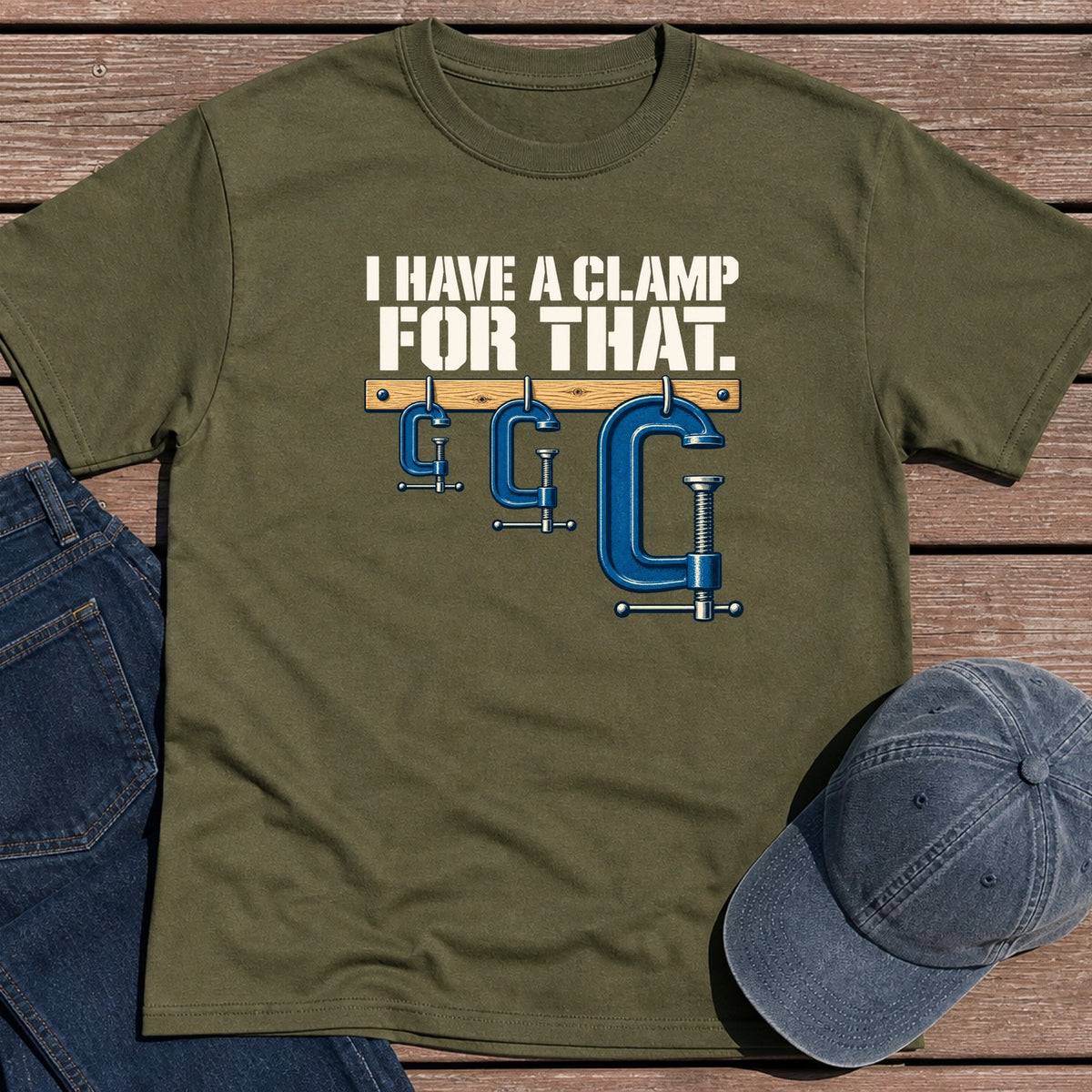 Clamps For All T-Shirt - Military Green