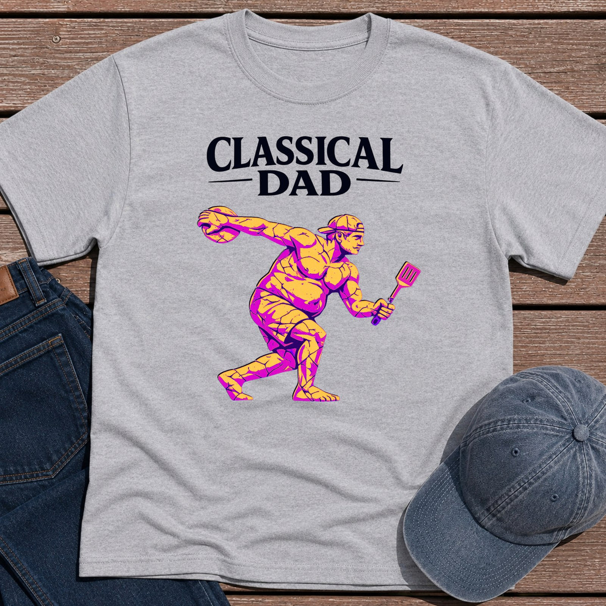 Classical Dad T-Shirt - Sport Grey