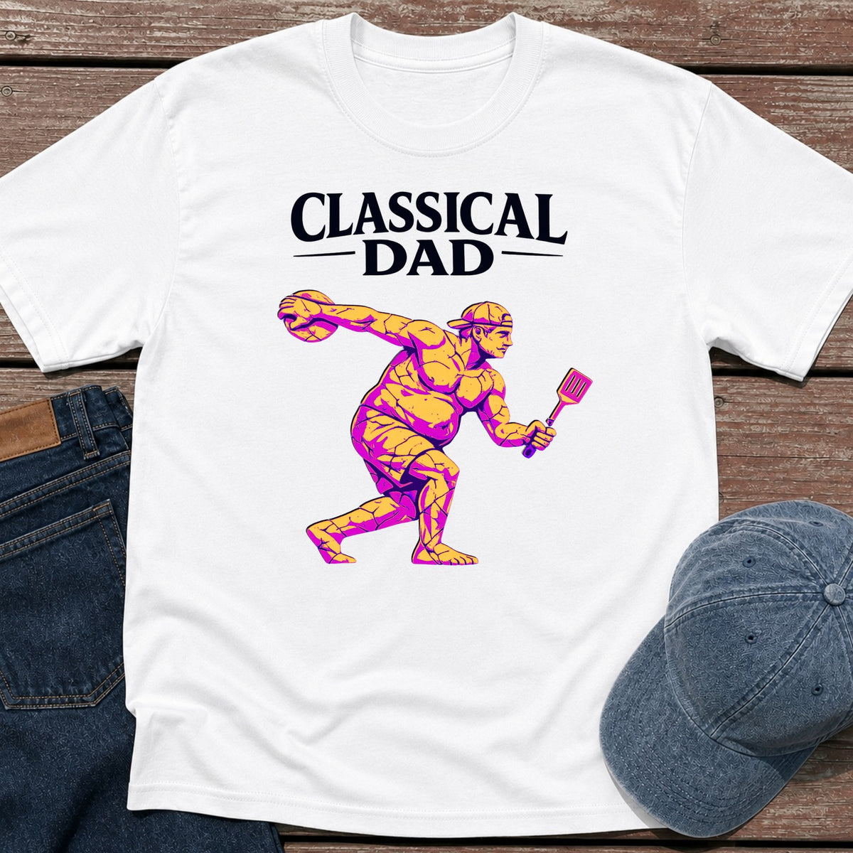 Classical Dad T-Shirt - White