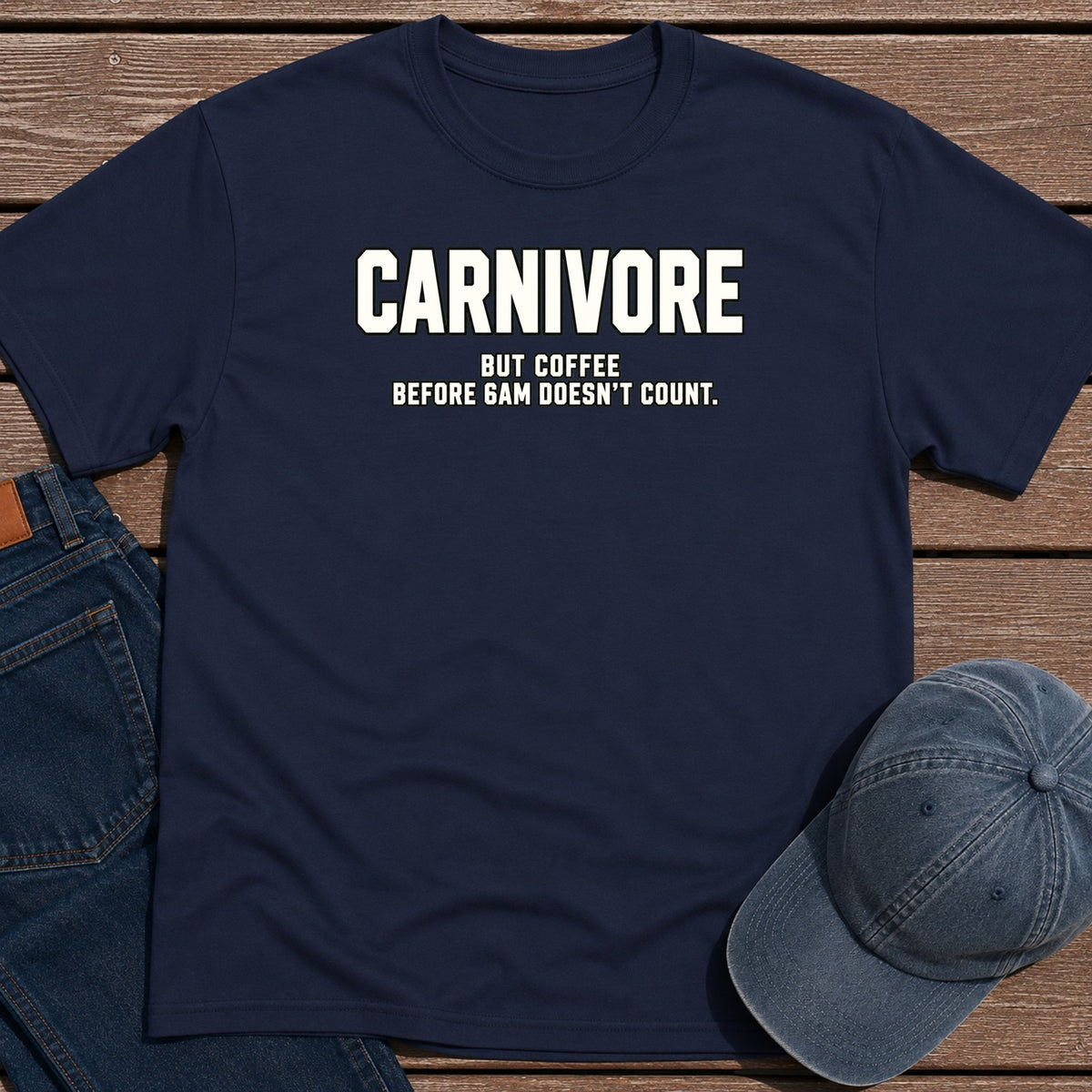 Coffee Before 6 T-Shirt - Navy