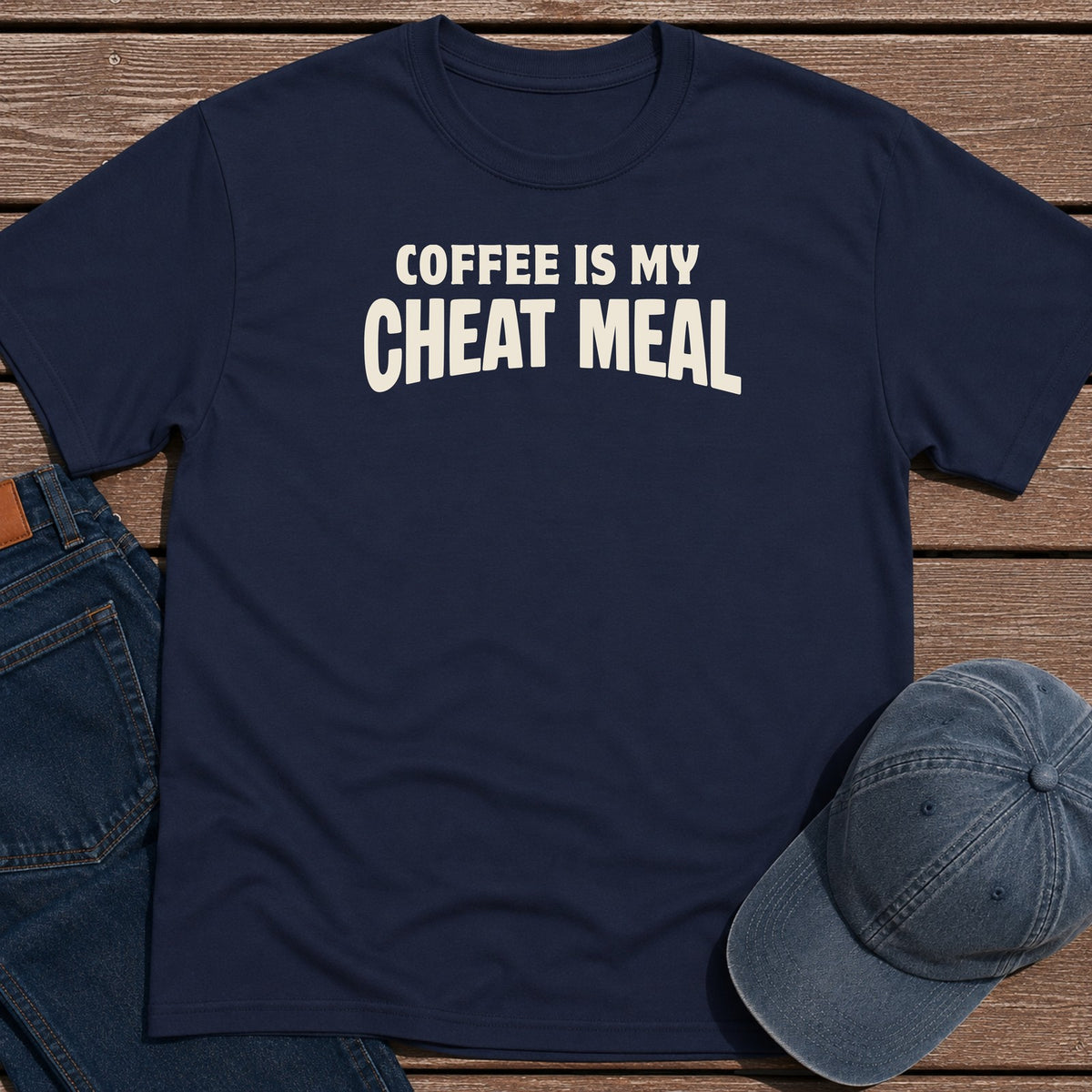 Coffee Cheat T-Shirt - Navy