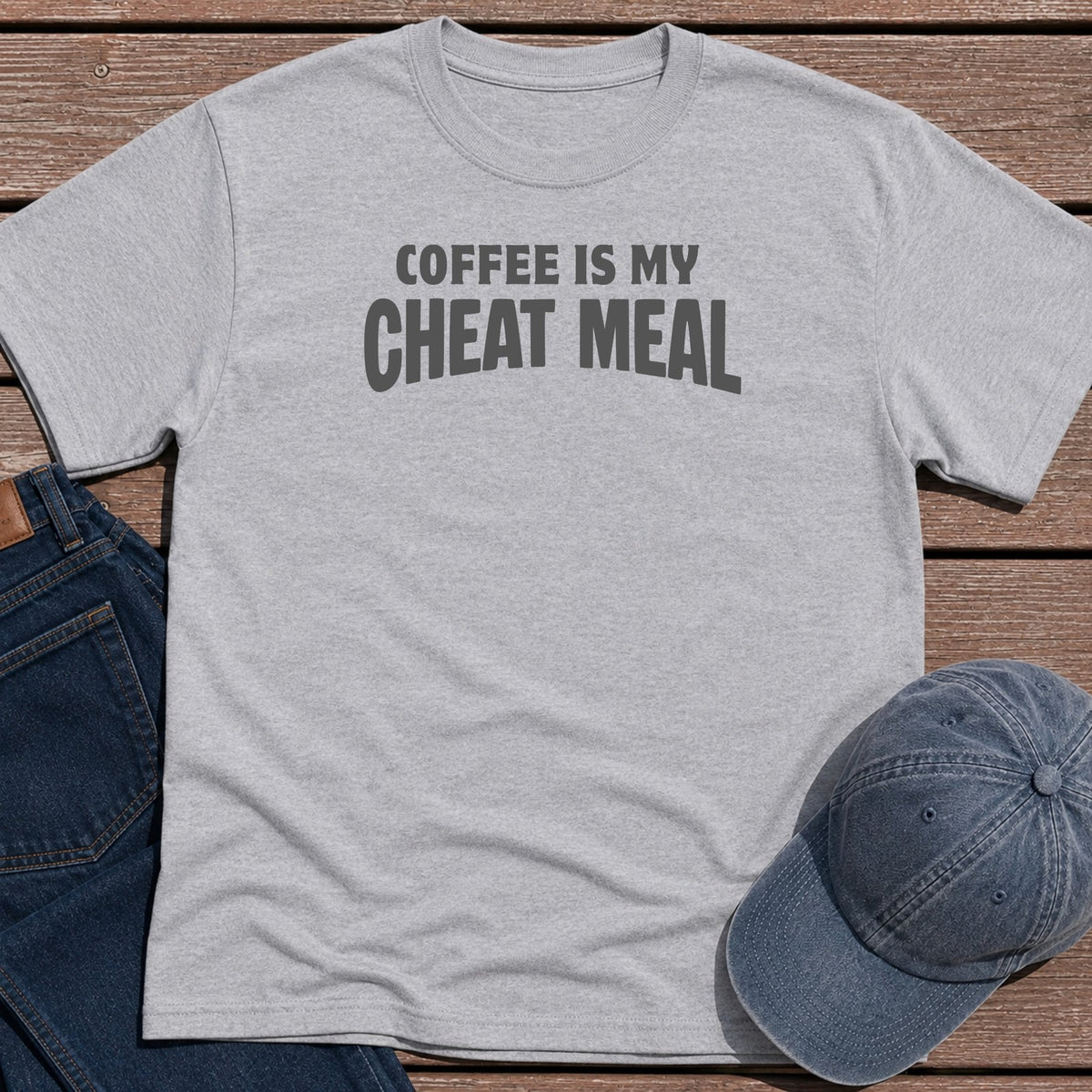 Coffee Cheat T-Shirt - Sport Grey