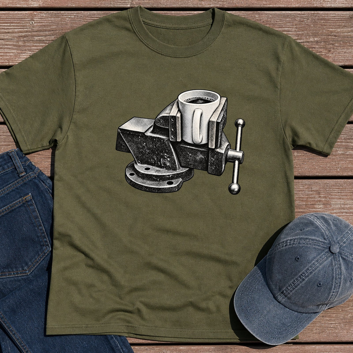 Coffee Vice T-Shirt - Military Green