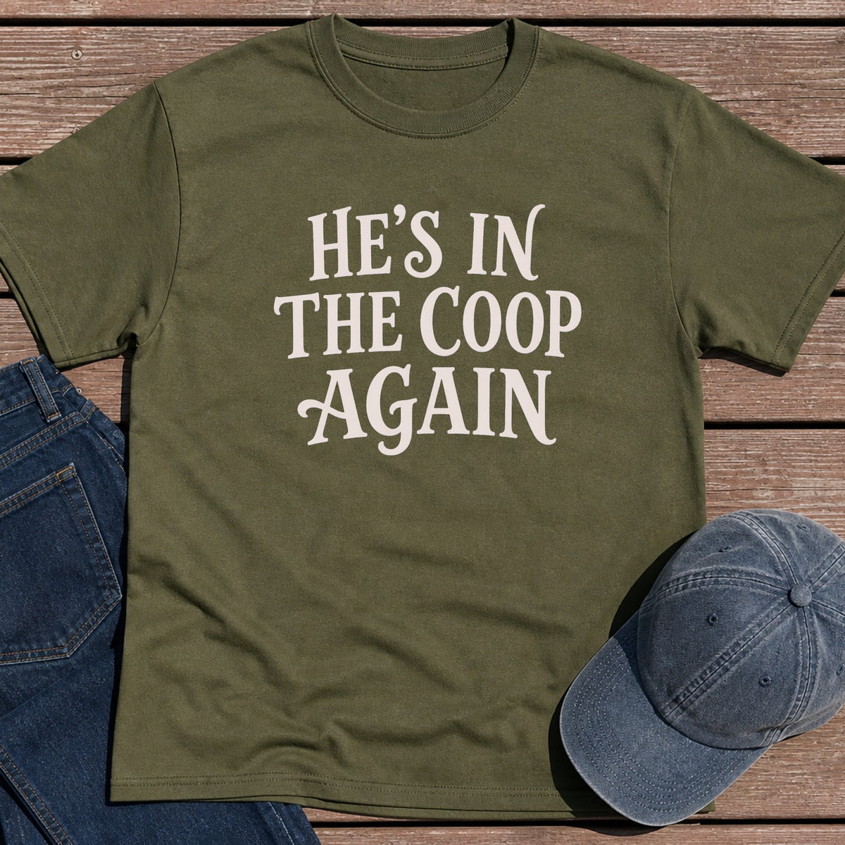 Coop Again T-Shirt - Military Green