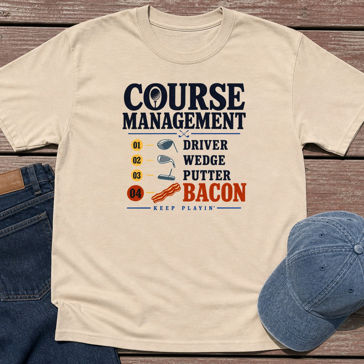 Course Management T-Shirt - Sand