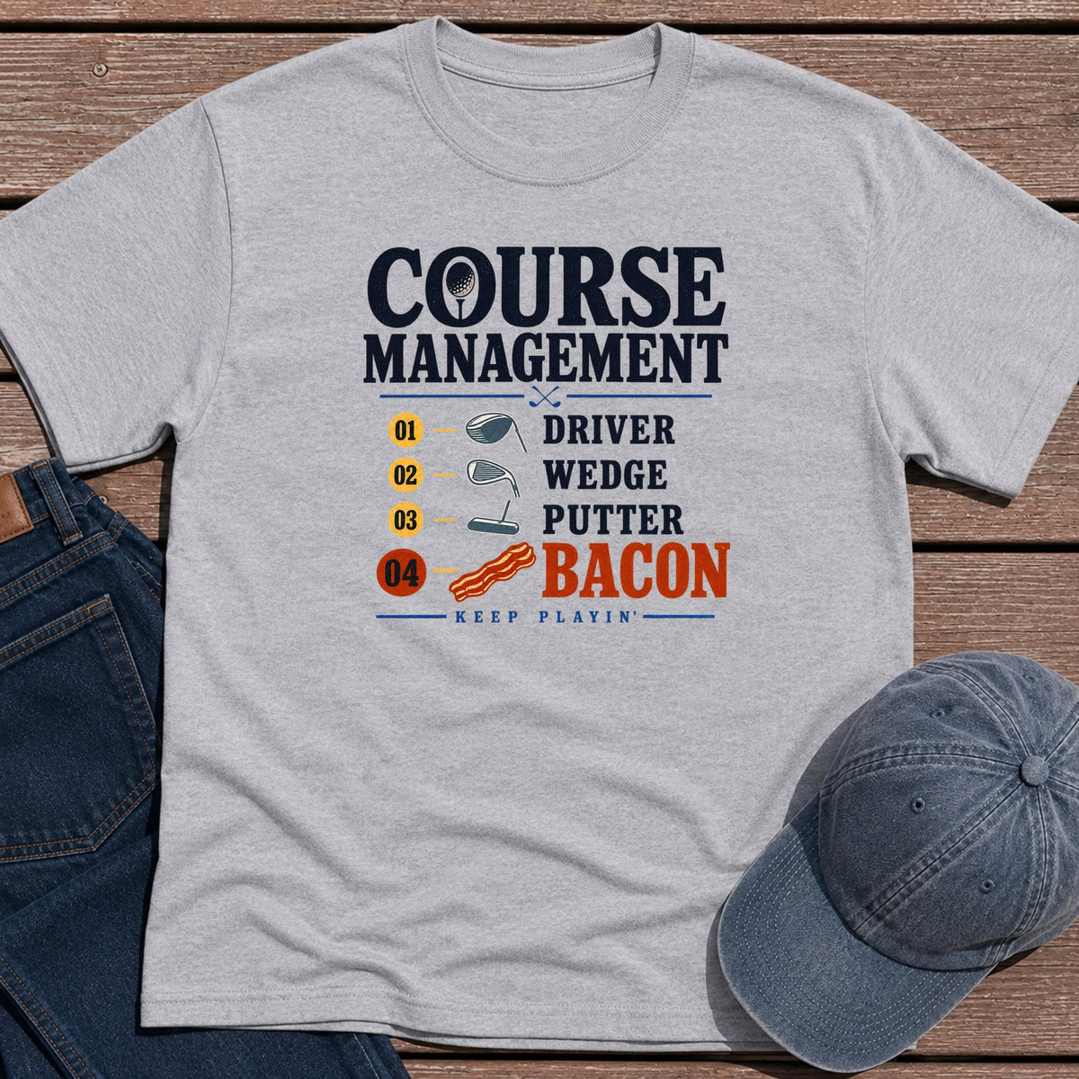 Course Management T-Shirt - Sport Grey