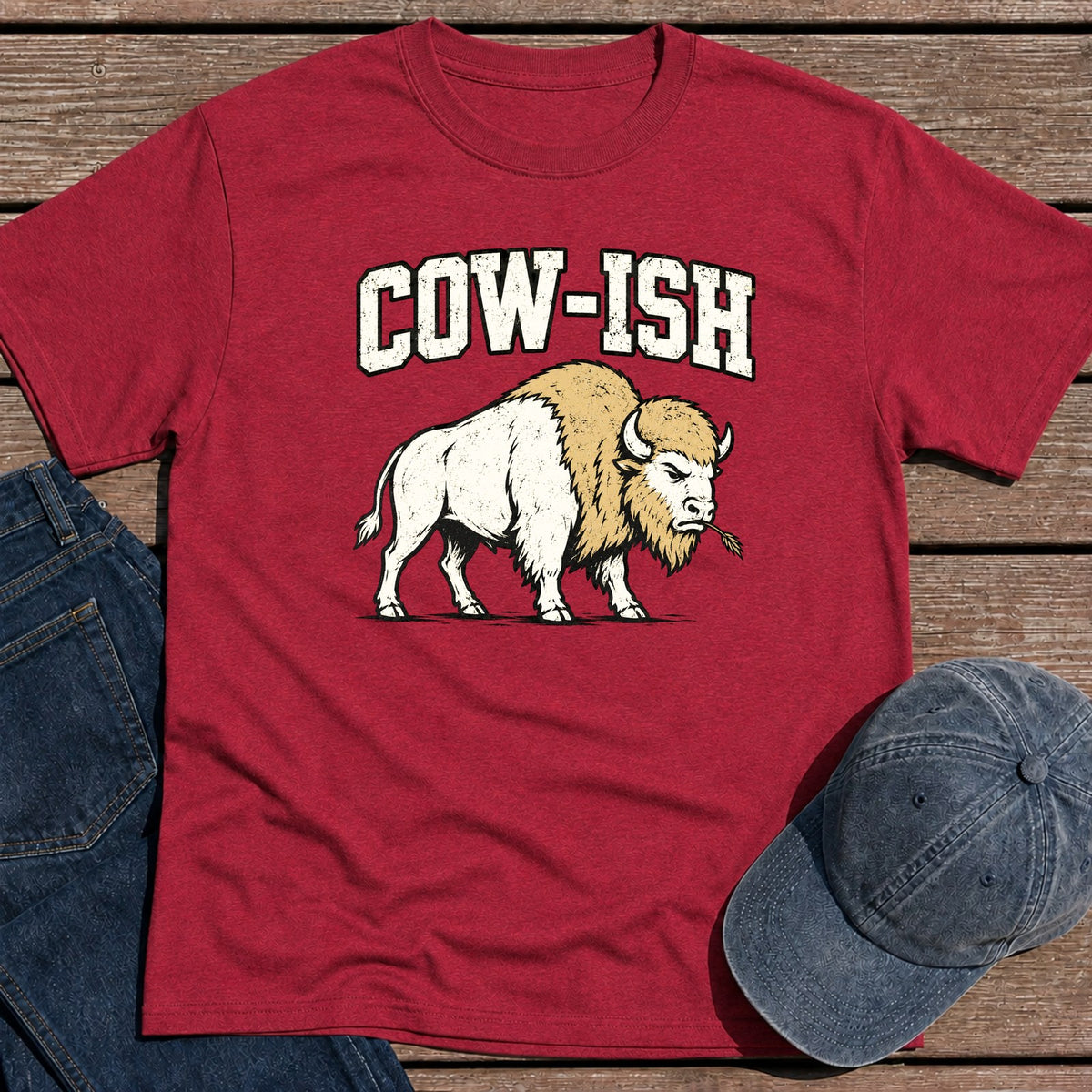 Cow-ish T-Shirt - Antique Cherry Red