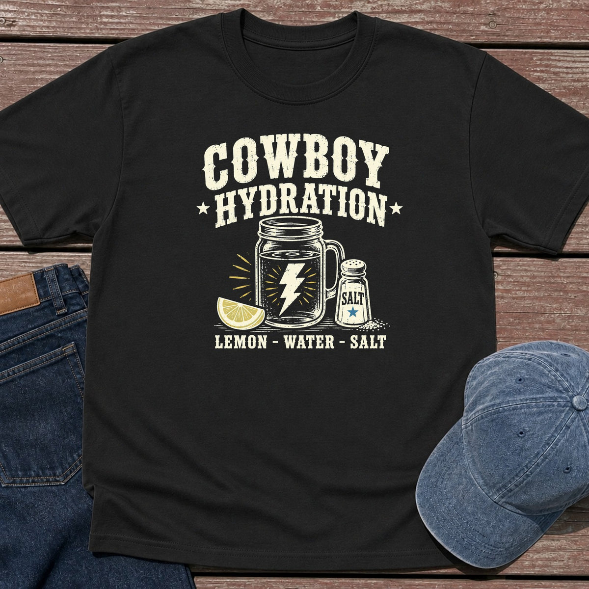 Cowboy Hydration T-Shirt - Black