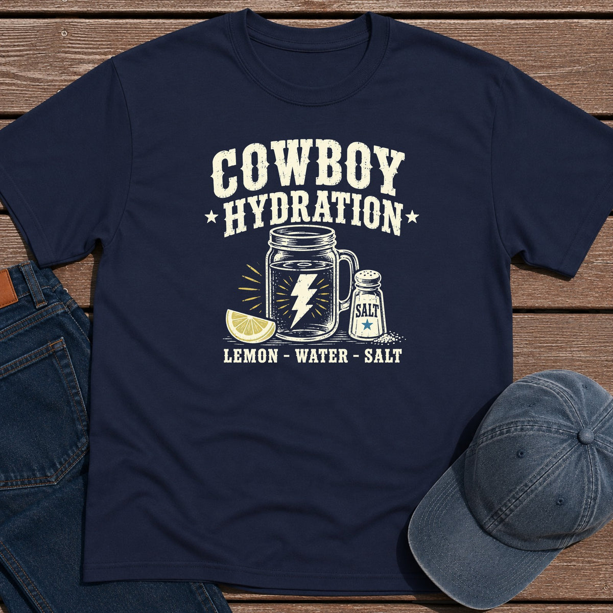 Cowboy Hydration T-Shirt - Navy